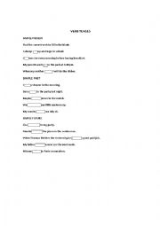 English Worksheet: VERB TENSES 