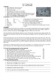 English Worksheet: how fire began