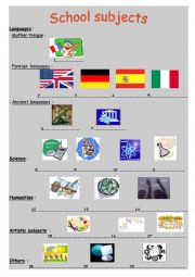 School subjects + Comparing French / British classes