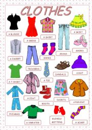 English Worksheet: Clothes