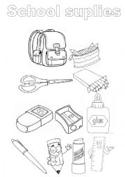 English Worksheet: School supplies