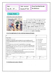 English Worksheet: family