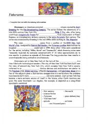 English Worksheet: Futurama - completing exercises