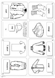 English Worksheet: Clothes minibook