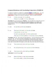 English Worksheet: conjunction