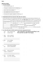 English Worksheet: reported speech test