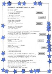 English Worksheet: La La Land (Someone in the crowd song)