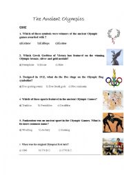 English Worksheet: The ancient Olympic games