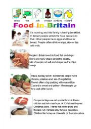 English Worksheet: Food in Britain