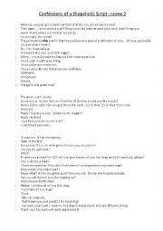 English Worksheet: Confessions of a Shopaholic Script / Screenplay