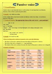 English Worksheet: Passive voice