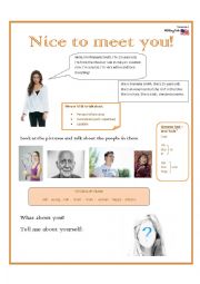 English Worksheet: Nice to meet you!