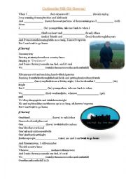English Worksheet: Castle on the Hill - Past simple Song Worksheet