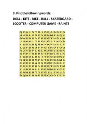 English Worksheet: Toy crossword