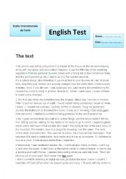 English Worksheet: test about living ithout technology