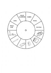 Classroom vocabulary wheel