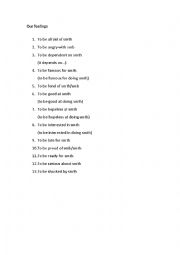 English Worksheet: Translation from Russian. Adjectives with prepositions