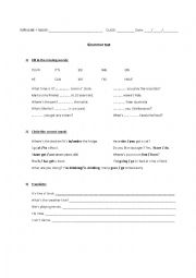 English Worksheet: Grammar test or exercise