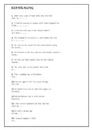 English Worksheet: Rephrasing 