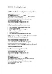 Song worksheet: Missing, by Everything but the girl