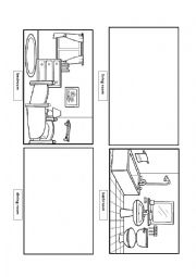 English Worksheet: Rooms of the house