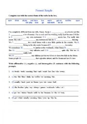 English Worksheet: Present Simple 