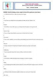 English Worksheet: Passive - special structures - consumer society