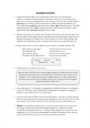 English Worksheet: Murder Mystery