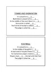 English Worksheet: Sports - Treasure Hunt