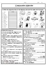 English Worksheet: comparative adjective