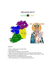 English Worksheet: Treasure Hunt about the Republic of Ireland