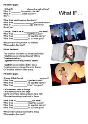 English Worksheet: Song worksheet 