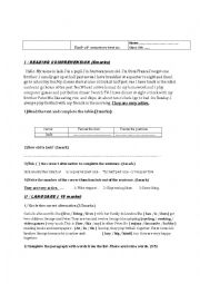 English Worksheet: 7th form exam