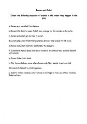 English Worksheet: Romeo and Juliet