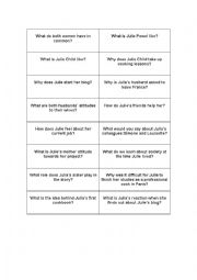 English Worksheet: Julia and Julie speaking questions