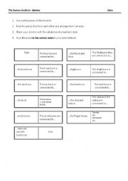 English Worksheet: Human Skeleton Domino