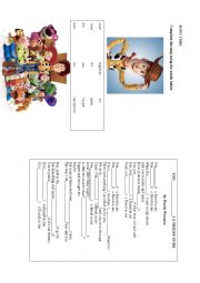 English Worksheet: Song Time. Toy Story