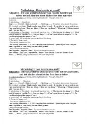 English Worksheet: methodology how to write an email