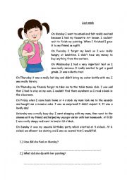 English Worksheet: Emotions- last week