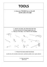 English Worksheet: tools