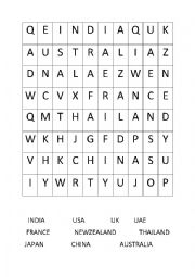 country names wordsearch