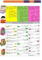 English Worksheet: PRESENT PERFECT WITH 