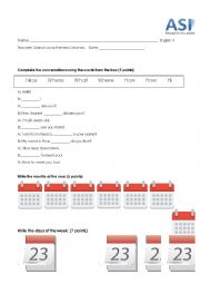 English Worksheet: TEST