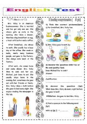 English Worksheet: English test