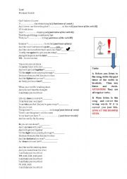 English Worksheet: lost