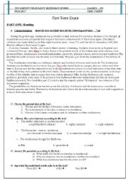 English Worksheet: 3 FL test 