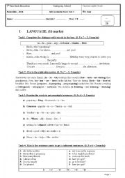 English Worksheet: Mid semester test 