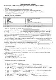 English Worksheet: 