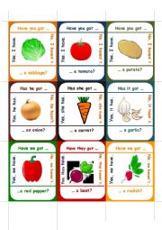 Vegetable Go Fish