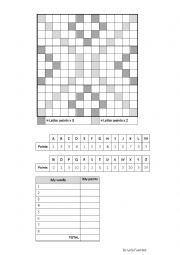 English Worksheet: SCRABBLE